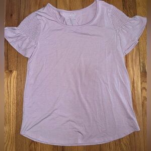 Nine West Light Lavender/Lilac Short Sleeve Blouse